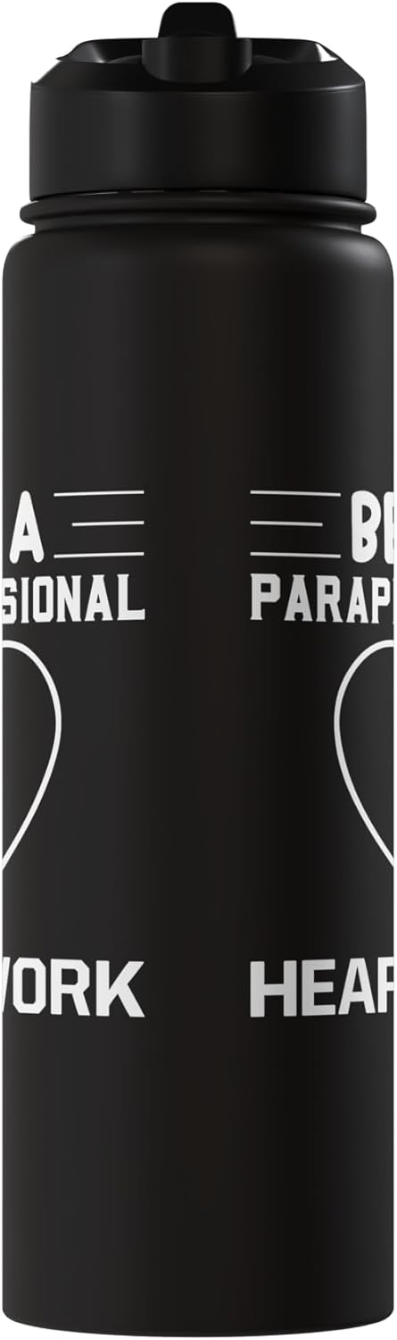 Botella de agua acero inoxidable aislada para apoyo educativo