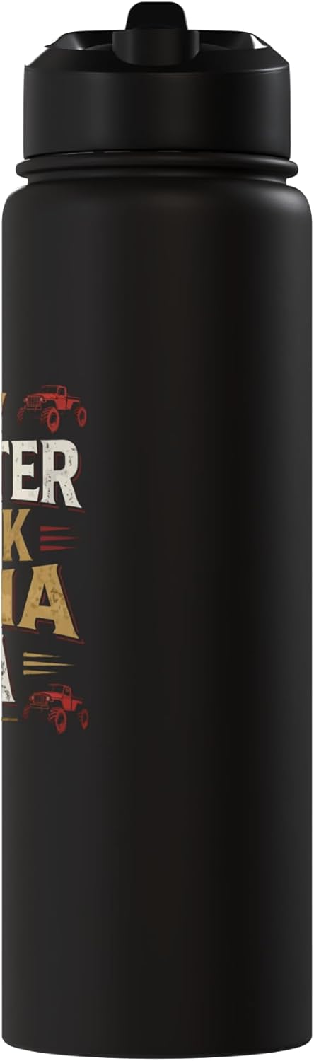 Botella de agua acero inoxidable Monster Truck MOM retro