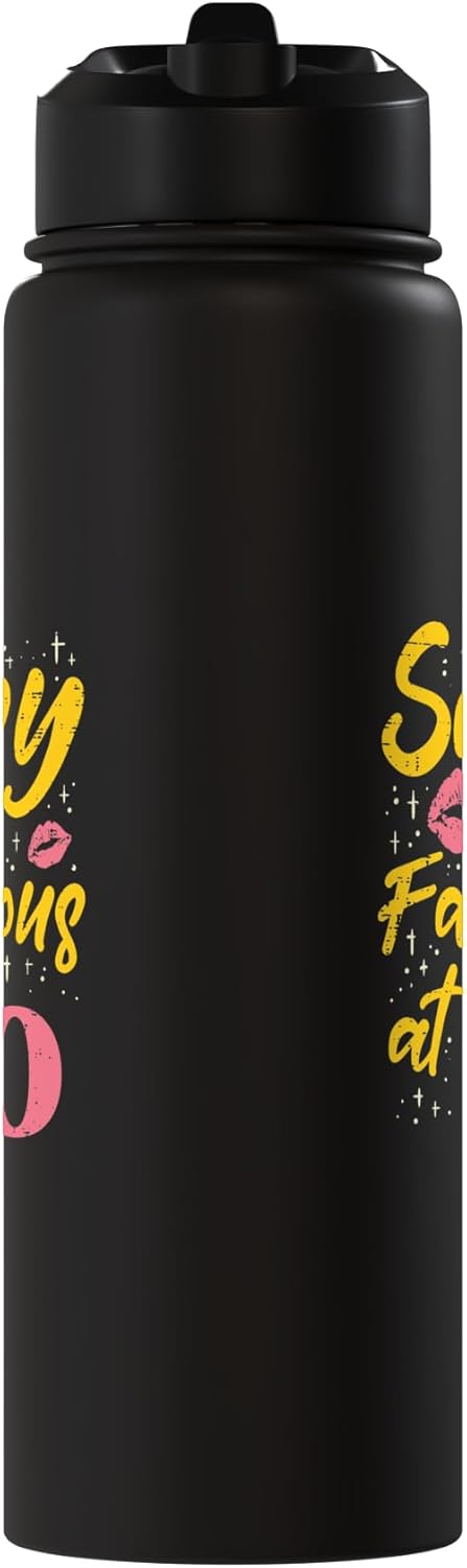 Botella de agua acero inoxidable para mujer cumpleaños 80