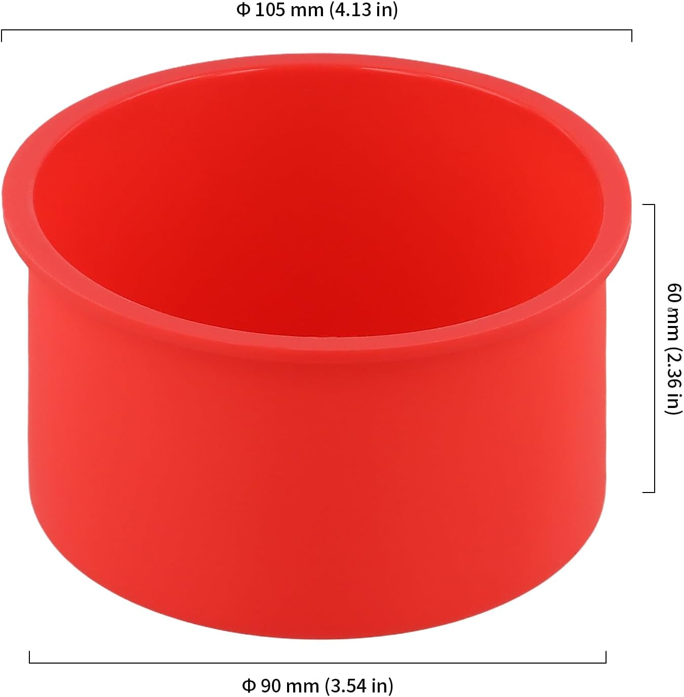 Set de 10 moldes redondos de silicona para pasteles de 4 pulgadas