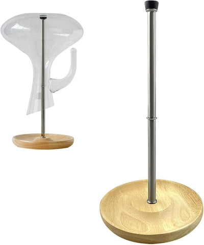 Soporte de secado para decantador de vino con cabeza de silicona 2 en 1