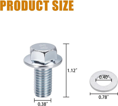 Tornillo hex M10x1.25 para cortacésped Honda