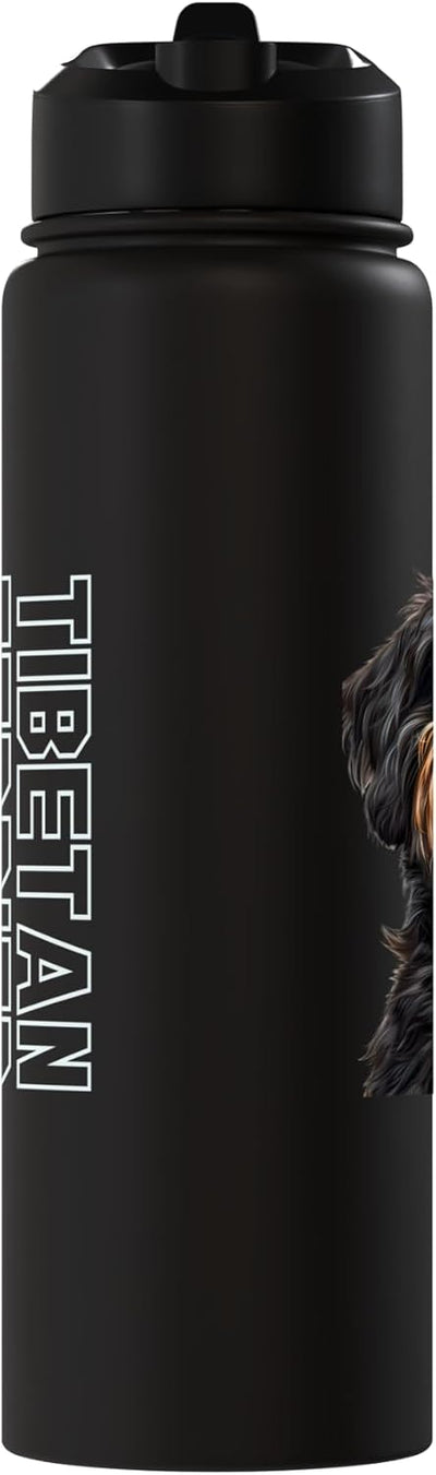 Botella de agua aislada de acero inoxidable terrier tibetano