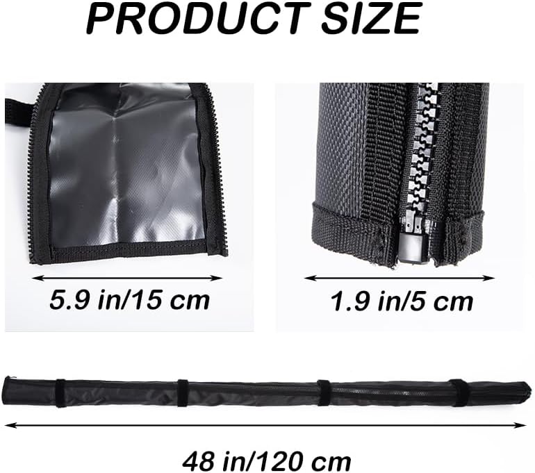 Funda motor arrastre 48pulg con cremallera 4 cierres táctiles