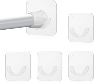 4 Soportes Adhesivos para Barra Cortina Ducha Sin Perforar