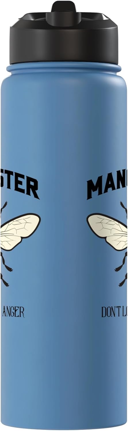 Botella de agua acero inoxidable Manchester Worker Bee sin BPA