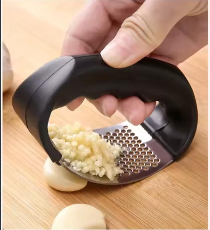 Prensa ajo acero inox resistente mango ergonómico