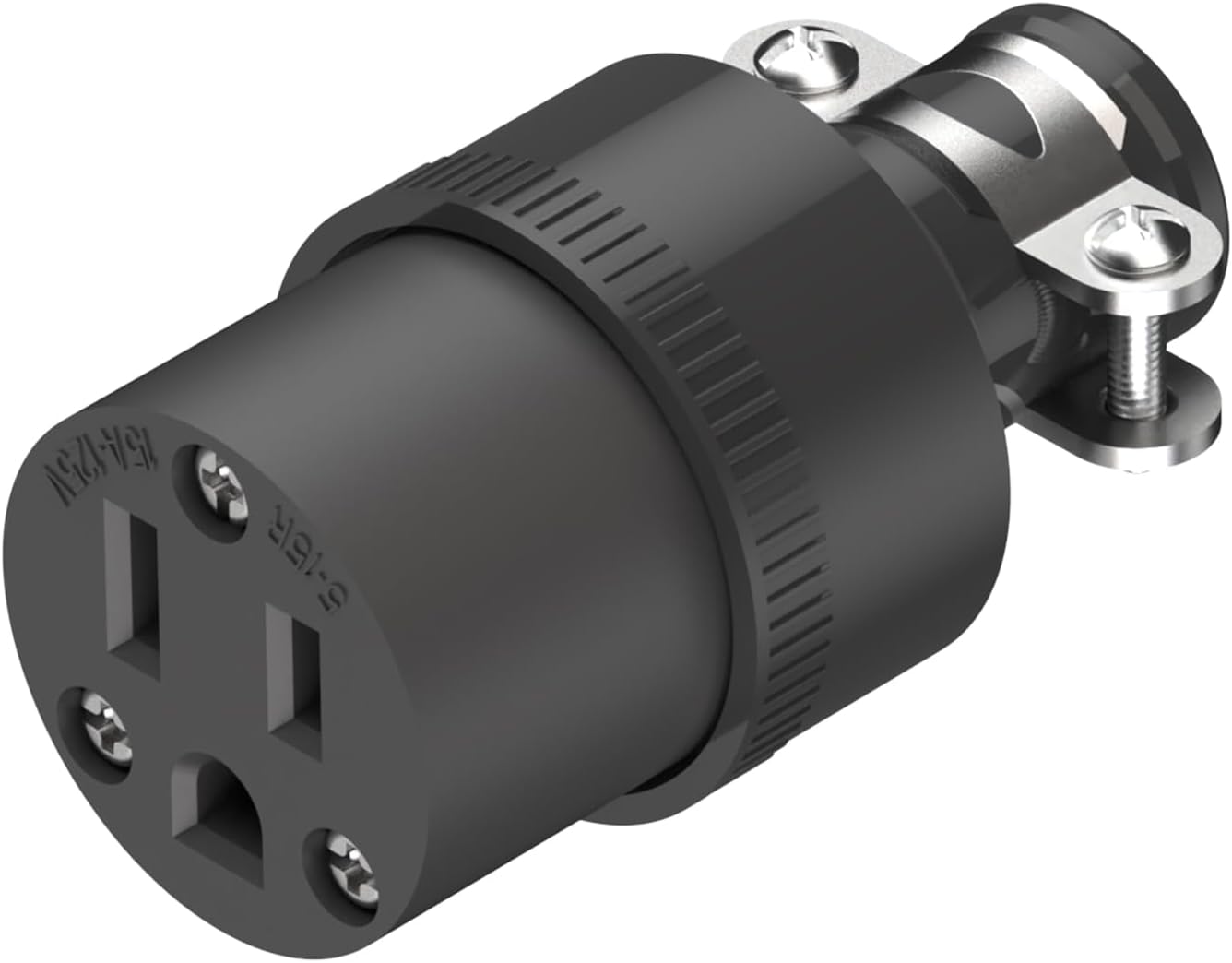 Conector eléctrico hembra 15A 125V NEMA 5-15R UL negro