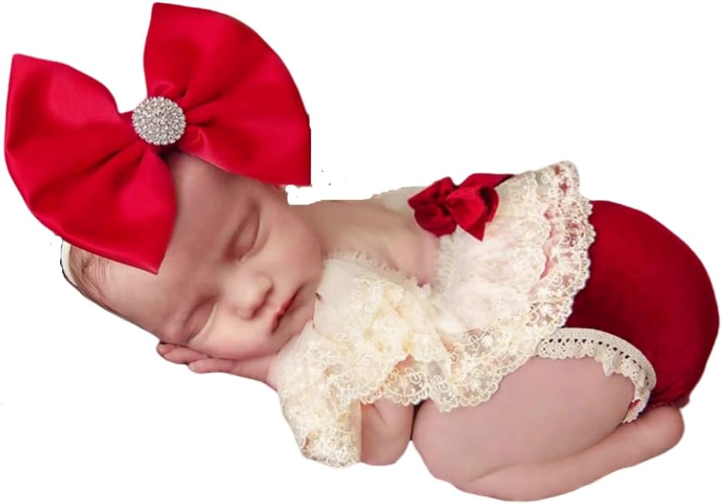Accesorios Navidad bebé traje mameluco sesión fotos