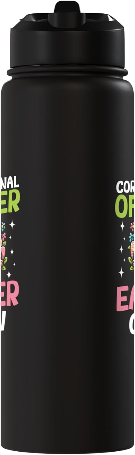 Botella agua acero inox aislada oficial Pascua