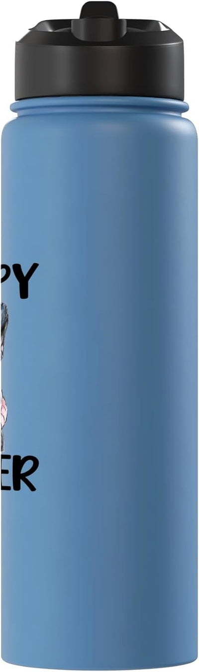 Bote de agua acero inoxidable aislado para French Bulldog Happy Easter hombres mujeres niños