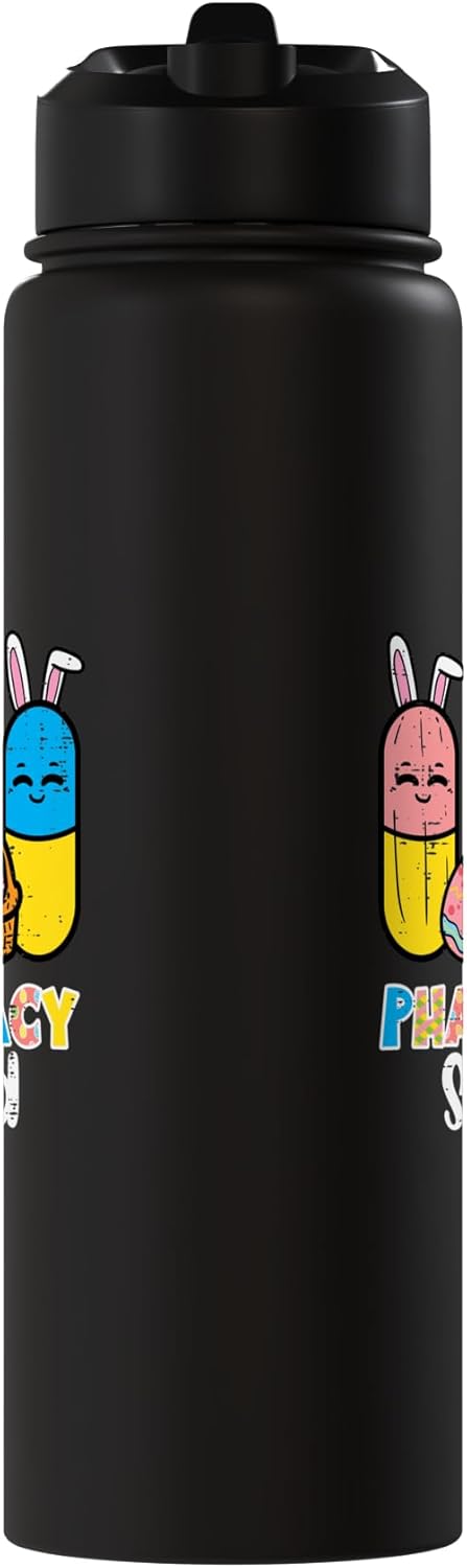 Botella de agua acero inoxidable aislada para hombres y mujeres Easter Pharmacy Squad