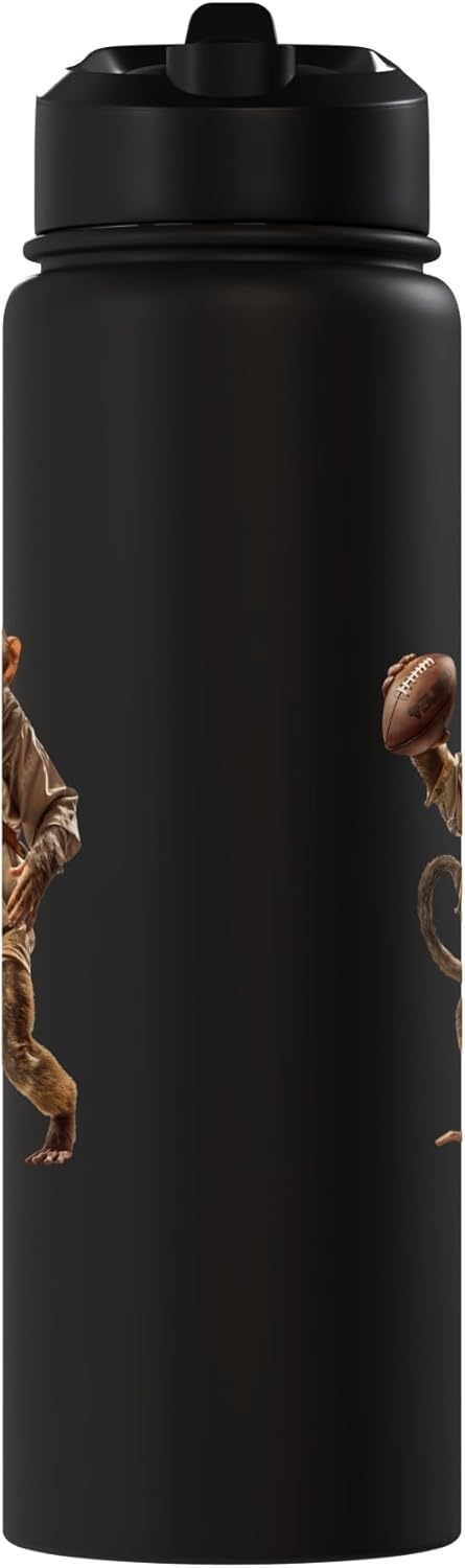 Botella de agua aislada de acero inoxidable American Football