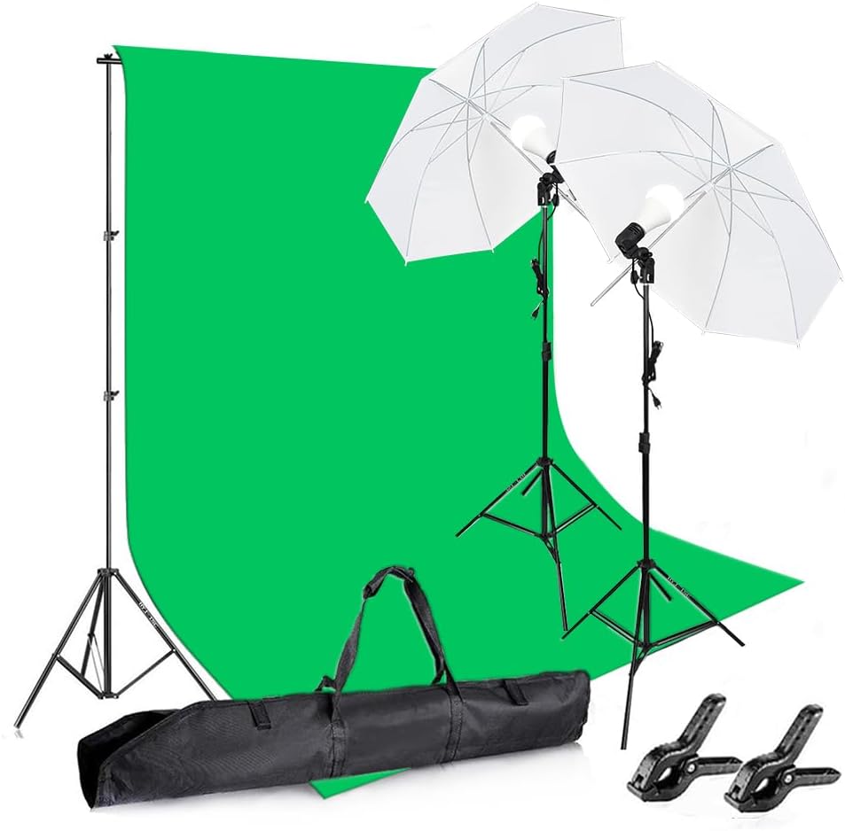 Soporte muselina con bombilla LED 85W 5500K estudio