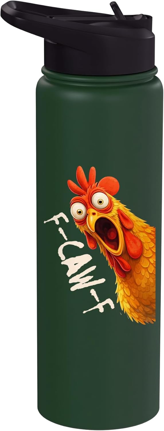 Botella de agua aislada de acero inoxidable con meme F Kaw