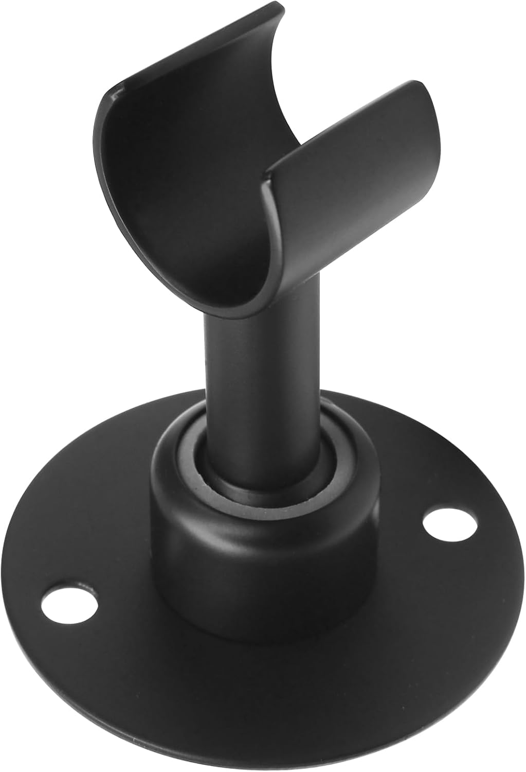 Soporte pared cabezal ducha acero inox ajustable 360° negro