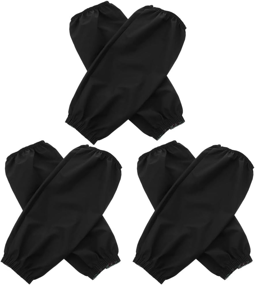 Mangas brazo impermeables resist. aceite 3 pares negro