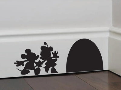 Adhesivo ratones divertidos decoración pared niños dormitorio