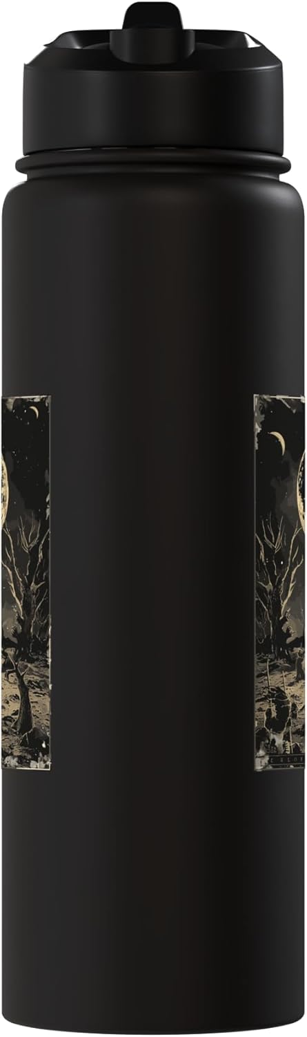 Botella de agua acero inoxidable aislada The Moon