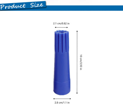 3 Adaptadores Escobilla Goma Azul Punta Cónica Fricción