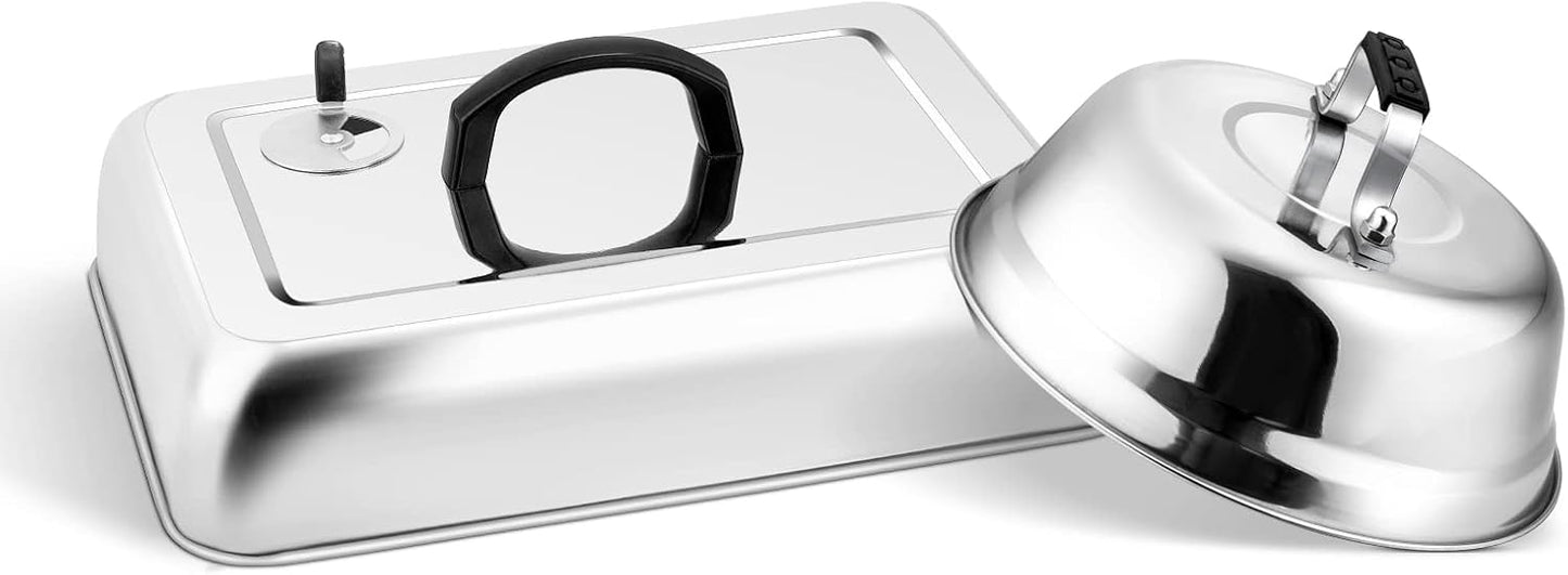 Cúpula fusión plancha 13pulg rectangular ventilación ajustable inox