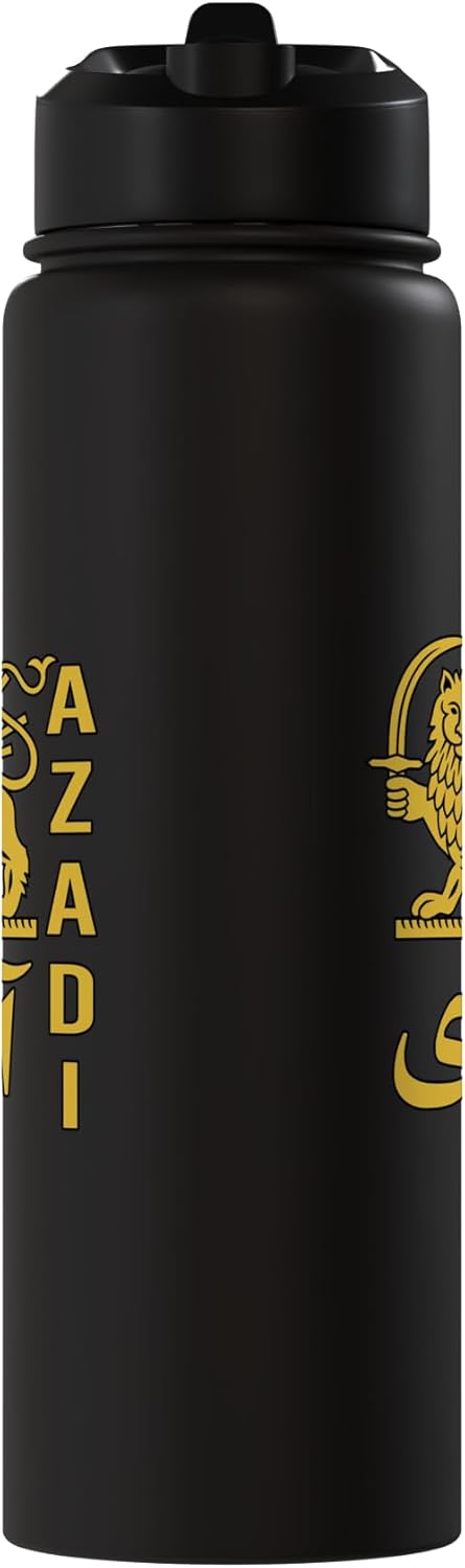 Botella de agua acero inoxidable sin BPA con diseño bandera de Irán