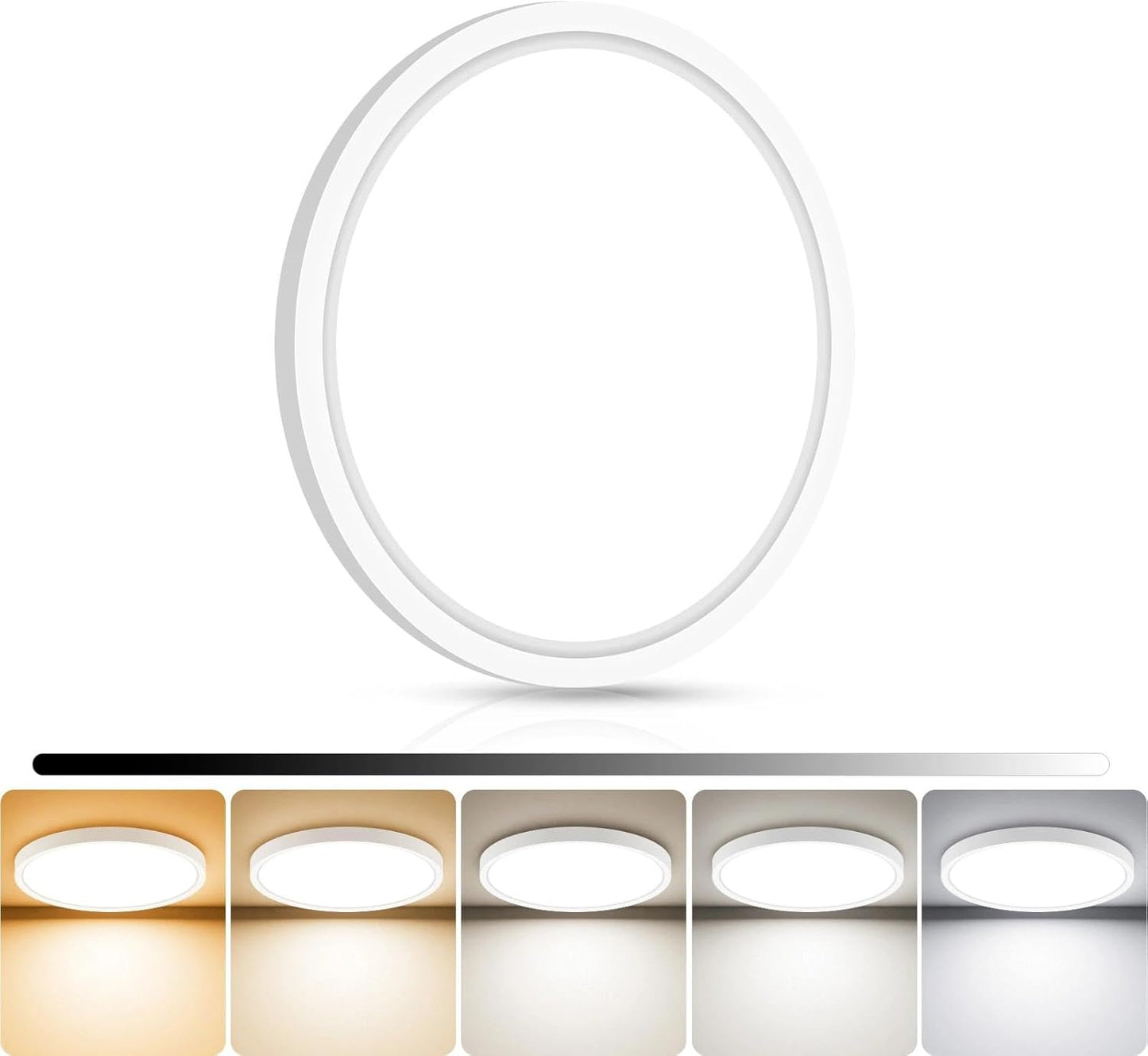 Lámpara techo LED empotrado 7pulg regulable 5 colores 15W