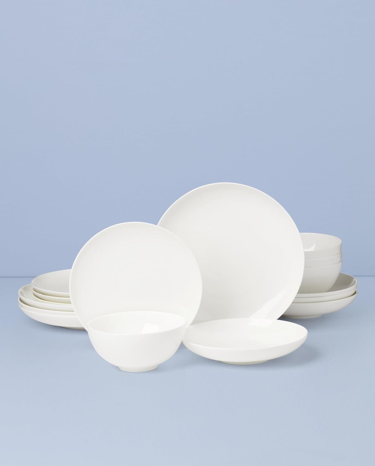 Juego 16 piezas servicio para 4 porcelana hueso blanco
