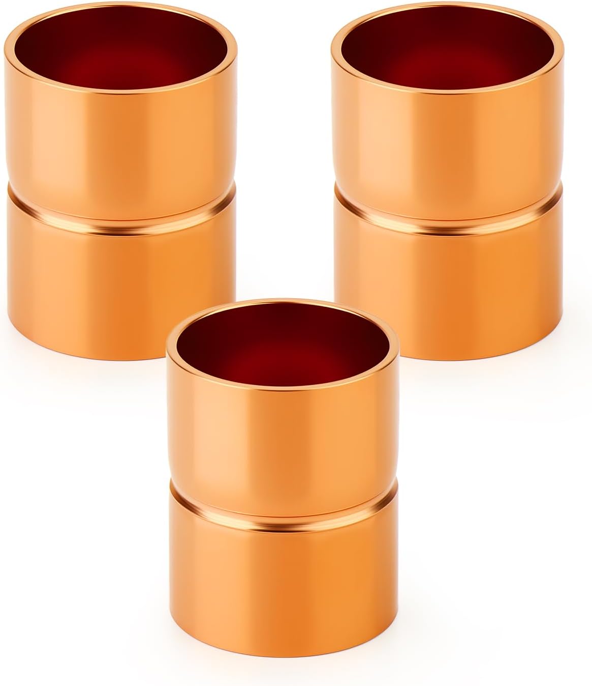 Acoplamiento cobre 3/4" recto con extremo sudor 3uds