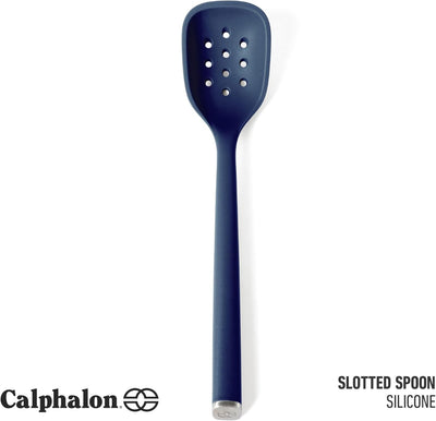 Cuchara skimmer de silicona flexible Calphalon Edge azul marino