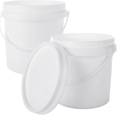 Pack 2 Cubos Pintura Plástico 0.5gal para Recipientes 2qt con Tapas