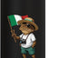 Botella de agua aislada bandera italiana acero inoxidable