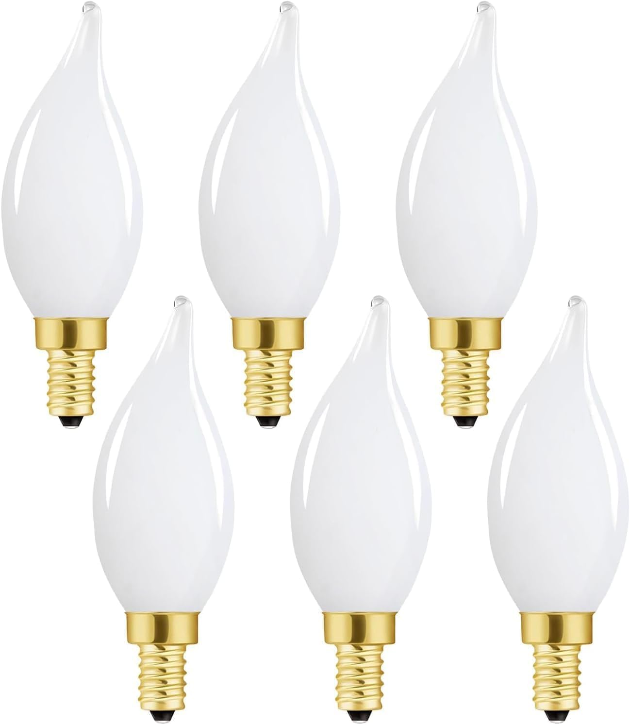 Bombilla LED E12 4W 2700K luz cálida paquete 6