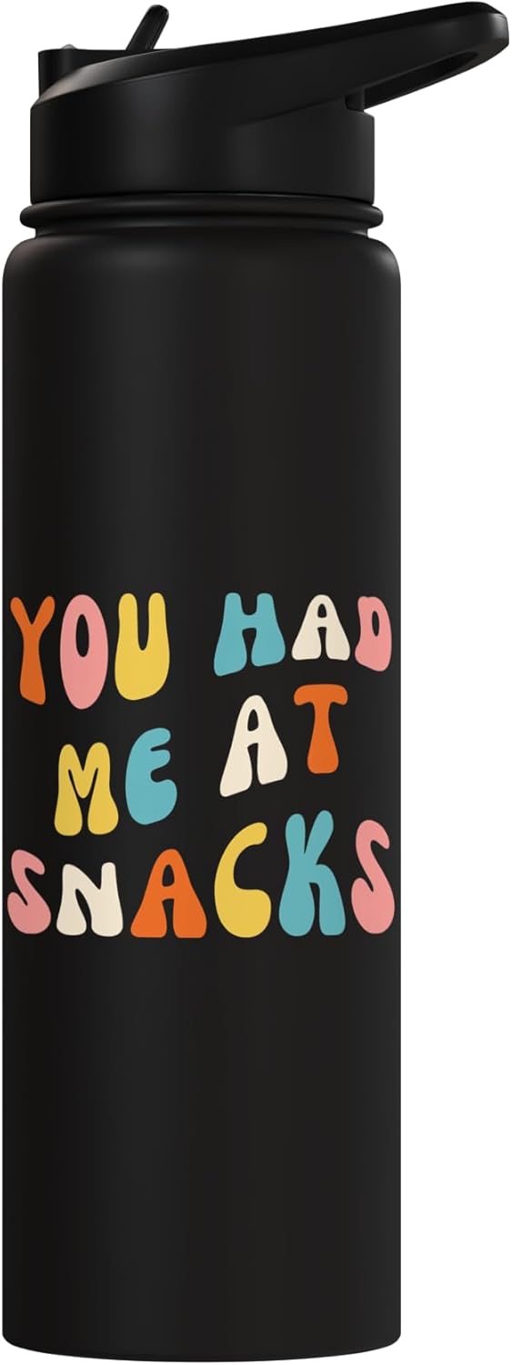 Botella agua térmica acero inox con humor snacks