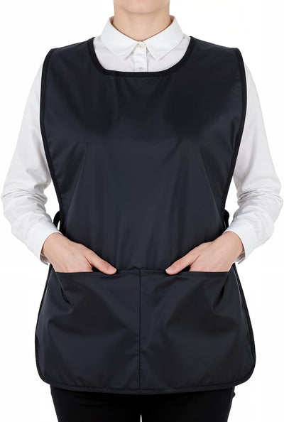 Delantal unisex con bolsillos lazos laterales cocina limpieza