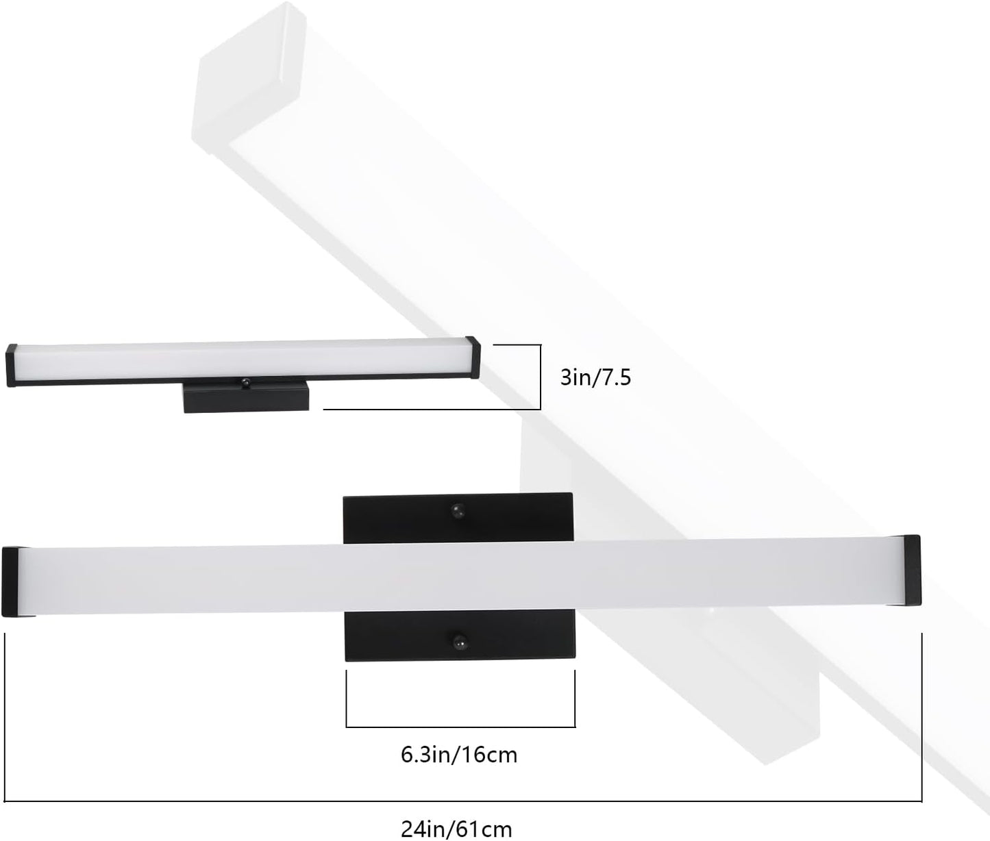 Luz LED baño 24pulg 15W 3CCT IP44 regulable
