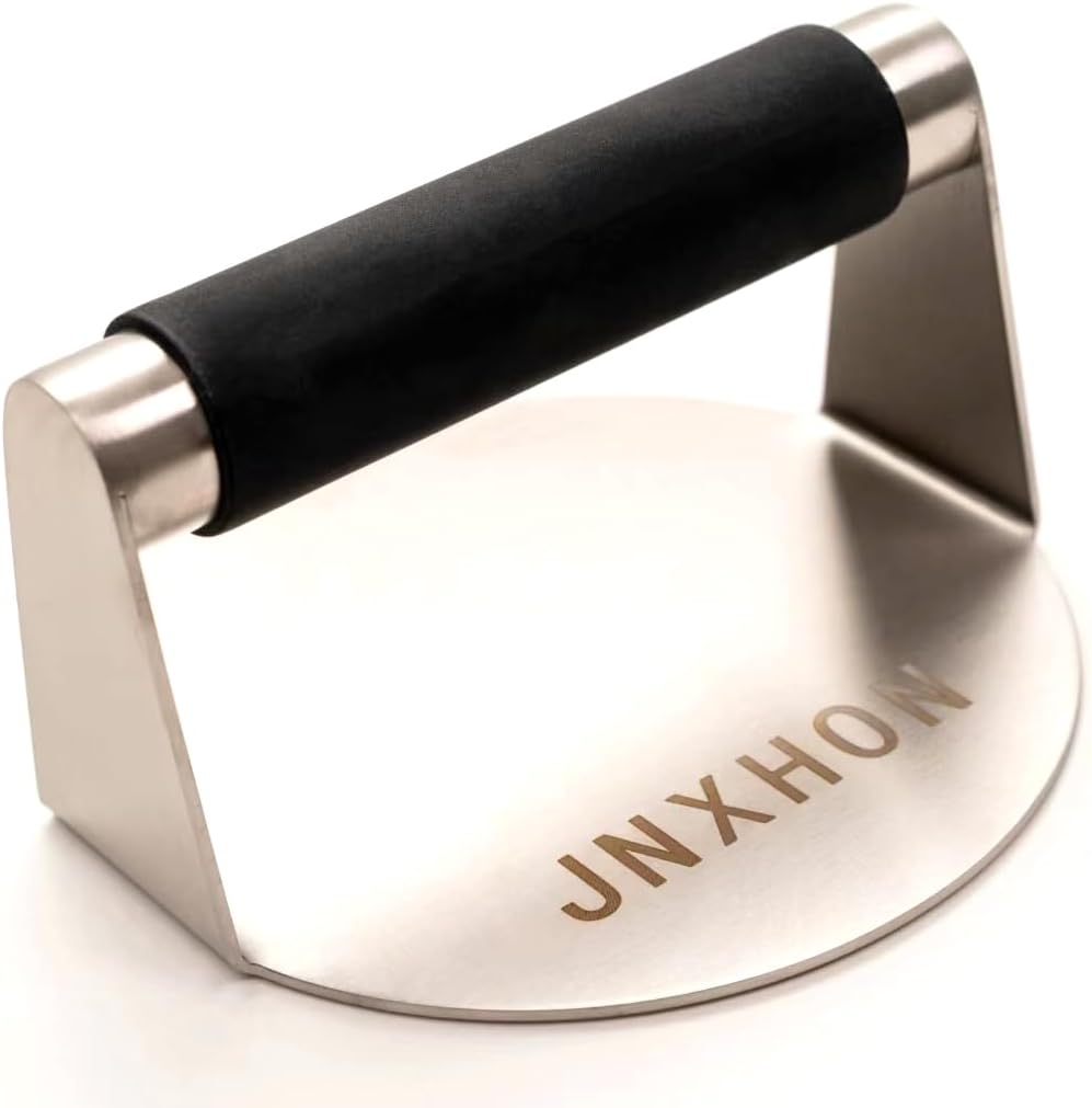 Prensa hamburguesas acero inox 5.5pulg con mango