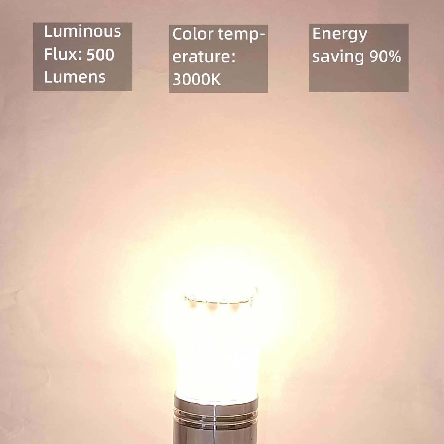 Pack 3 Bombillas LED E26 Equivalente Halógeno Blanco Cálido 3000K