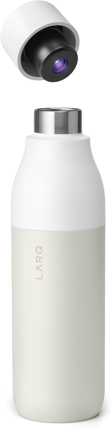 Set hidratación navideña LARQ PureVis 25oz con funda viaje