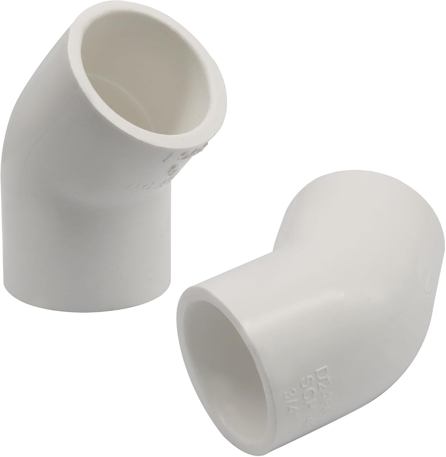 10 Pzas Codo PVC 3/4pulg 45grados Conector Esquina 2 Vias