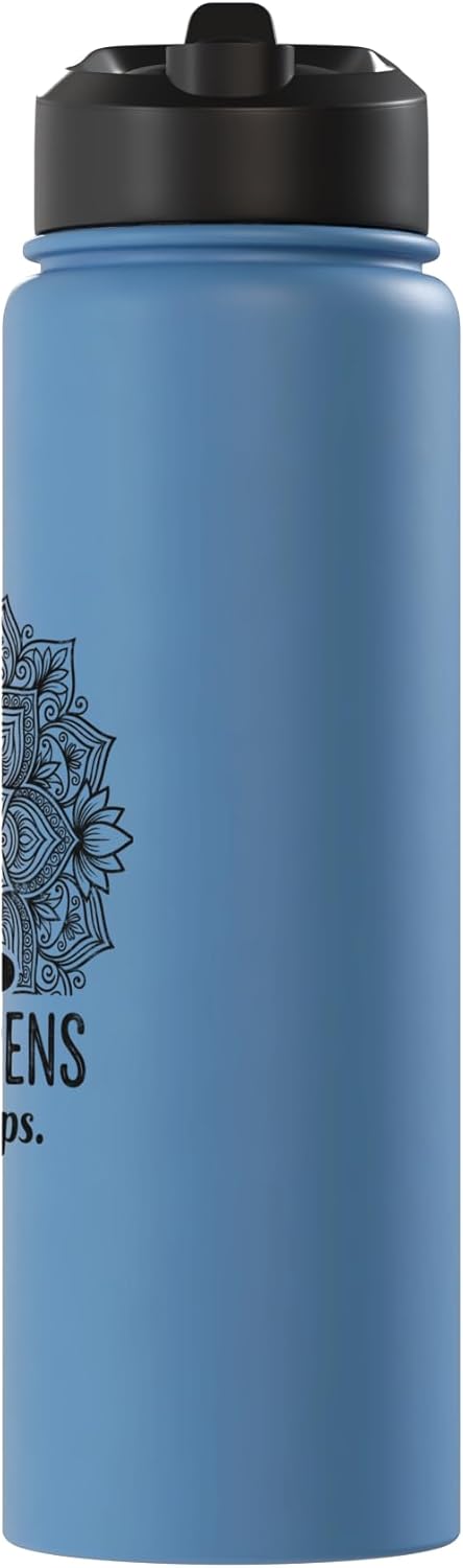 Botella agua térmica acero inox con mensaje zen