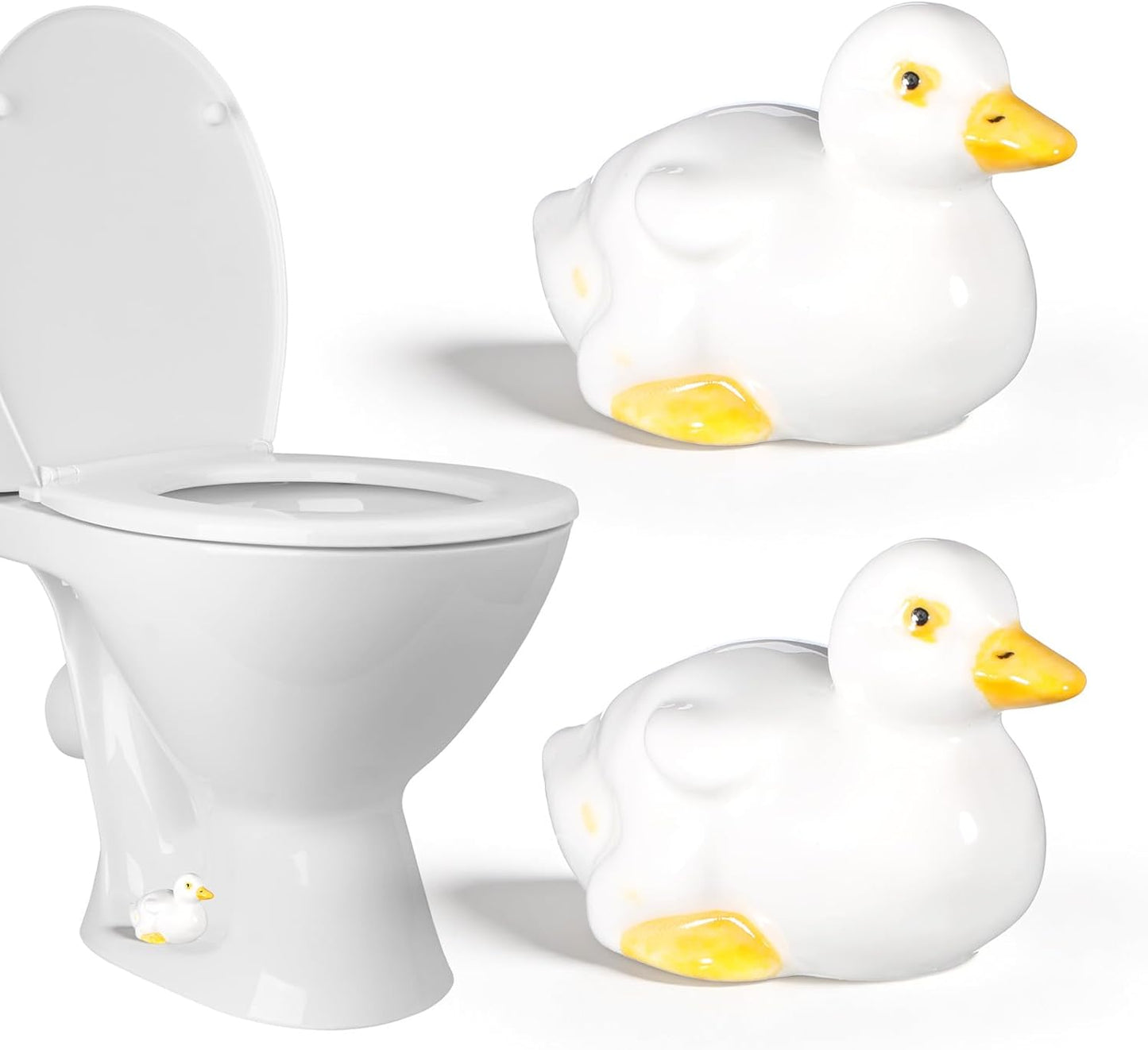 2 Fundas Decorativas para Pernos Inodoro Cerámica Blanca