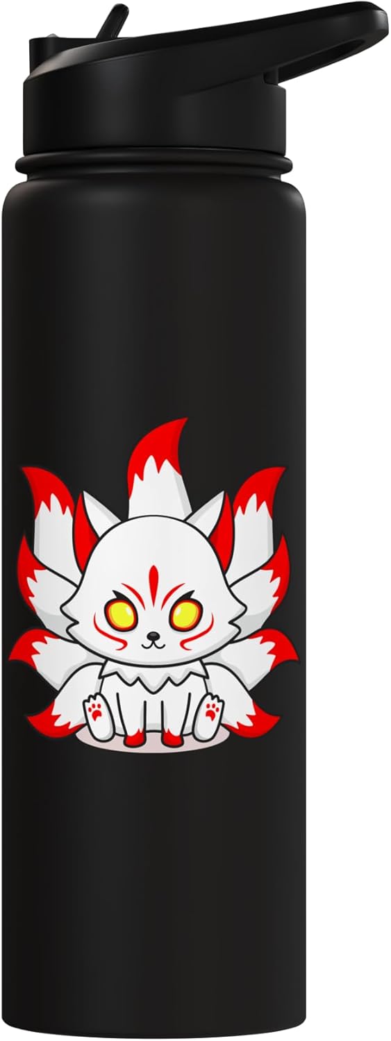 Máscara de nueve colas Fox Esport botella de agua aislada