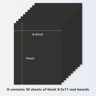 Matboard fotos 8.5x11pulg alfombrilla negra para manualidades