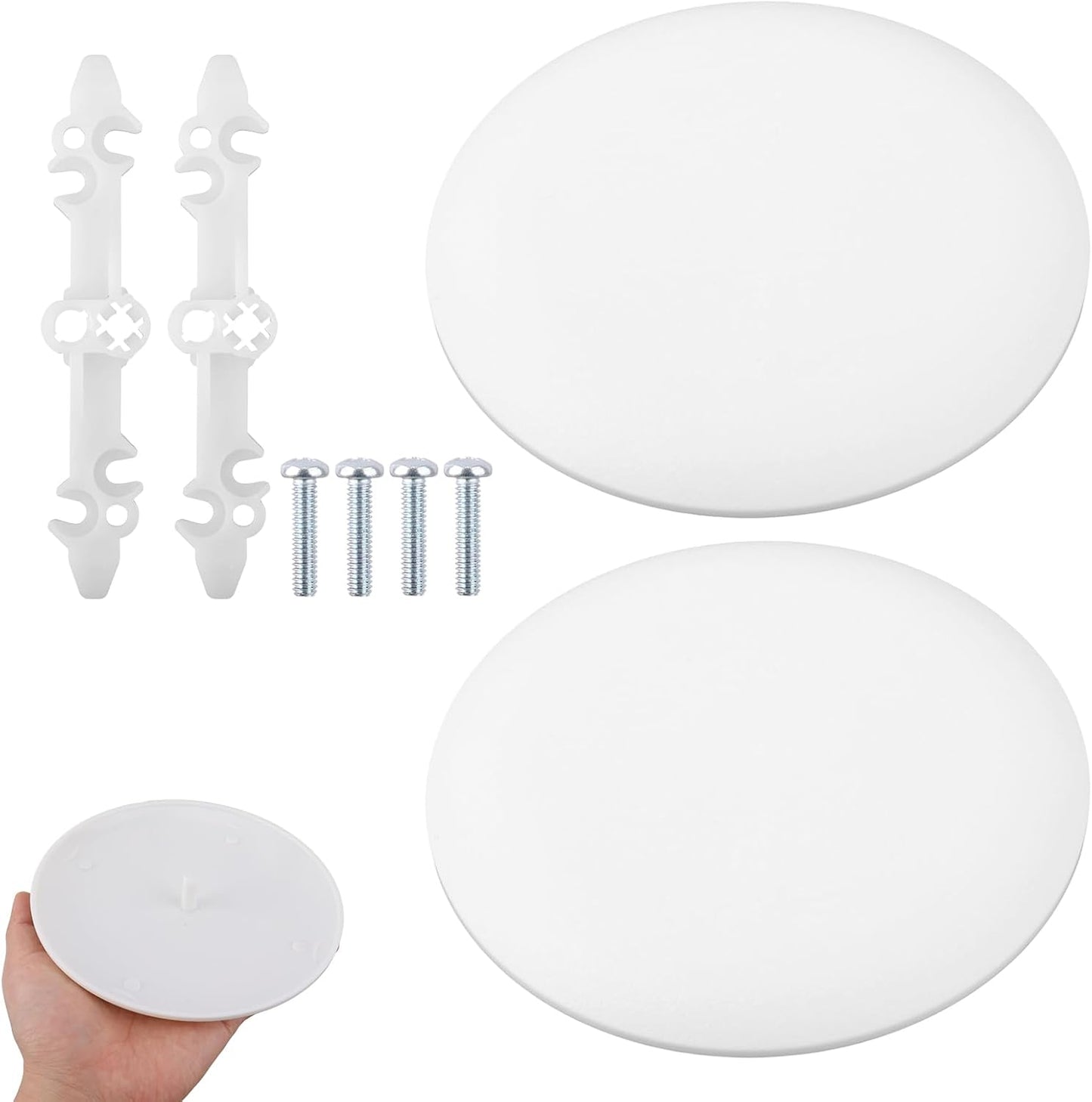 Placa techo redonda CP3540 set 2 plástico blanco