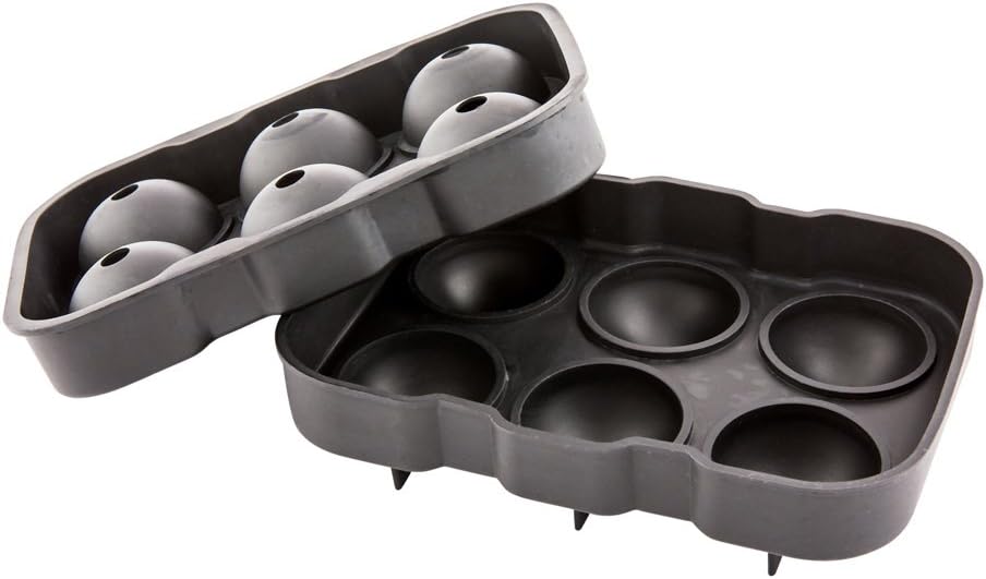 Set 2 Moldes Silicón Esferas y Cubos para Cocteles Negro