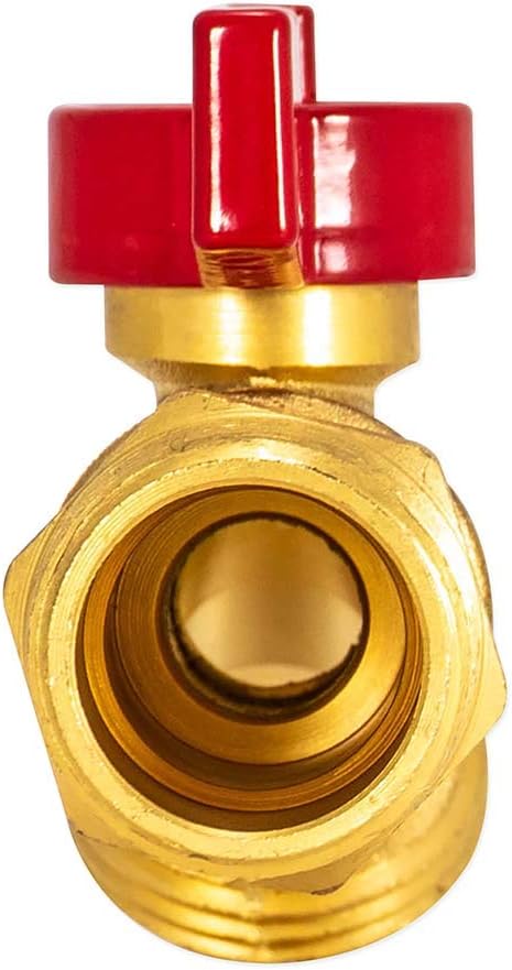 Manguera macho latón MIP 3/4 pulg válvula cuarto de vuelta