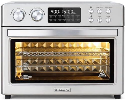 Combo horno tostador freidora de aire 28 cuartos galón horno grande convección 12 en 1