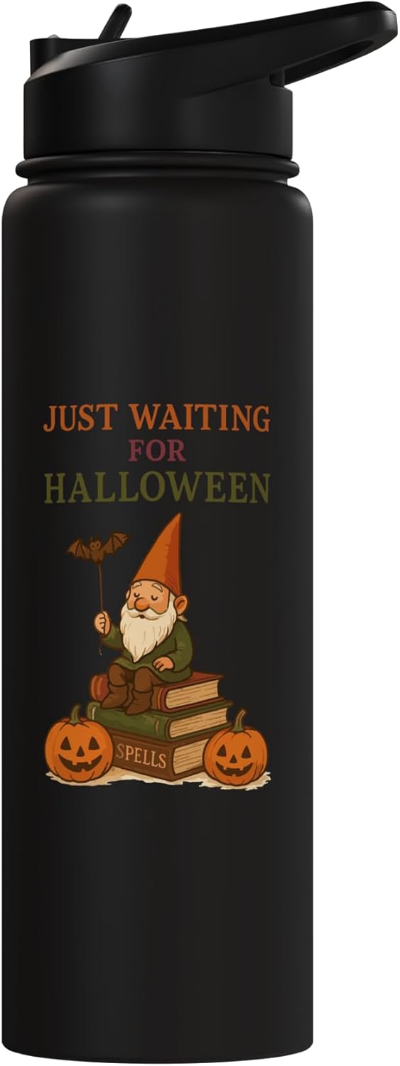 Vaso térmico acero inox con brujas y murciélago Halloween