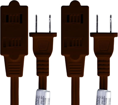 Cable extensión hogar con cubiertas seguras ETL marrón 4ft set 2